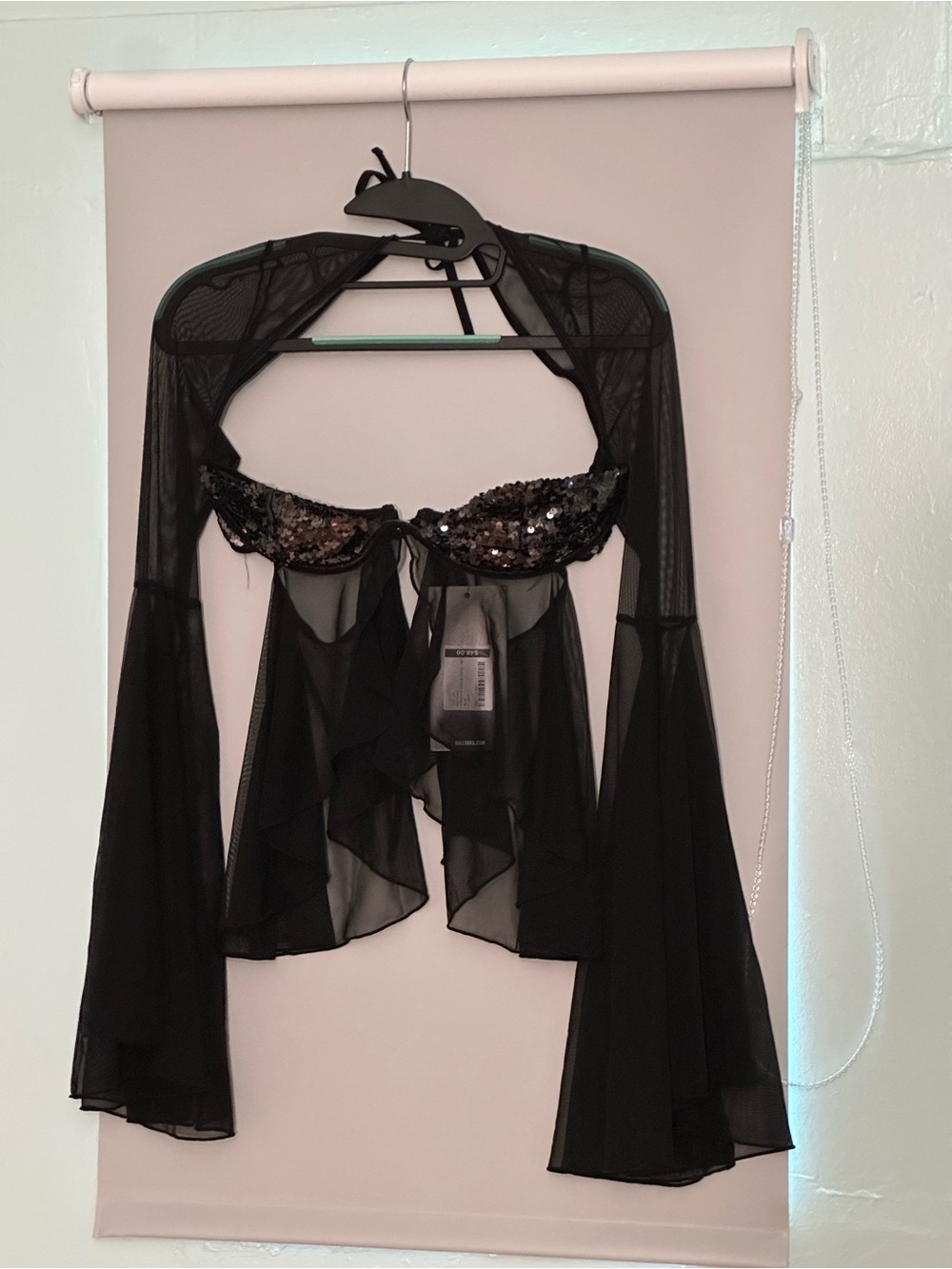Club exx sequin mesh top